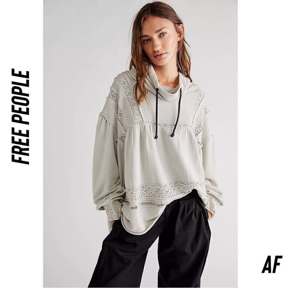 FREE PEOPLE DARLING PULLOVER IN GREY NWT XS - Picture 5 of 12